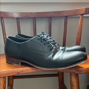 Kenneth Cole Shoes Men’s Dress Oxford Cha-Raid Black Leather Cap Toe Size 11